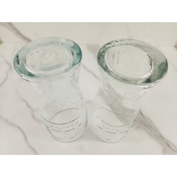 McDonald's Clear Tall Glass 16oz Drinking Glasses 6 1/2" Embossed Logo 1992 x2 - Picture 11 of 13